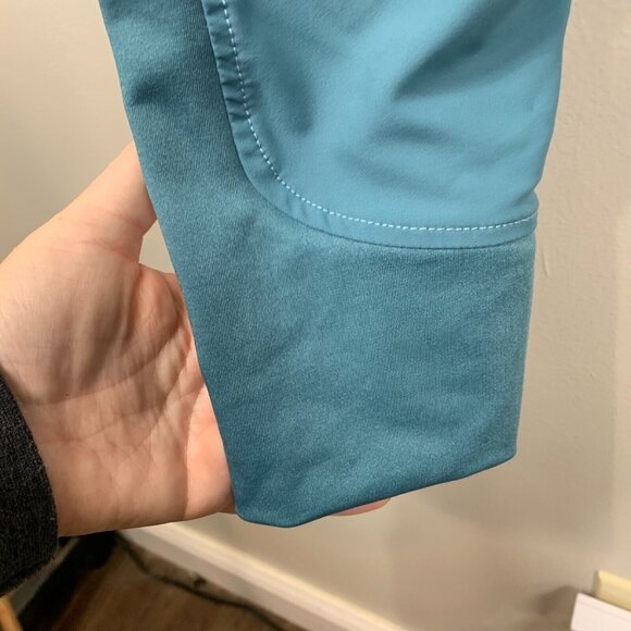 Ovation Aqua-X Silicone Knee Patch Breeches Size 30 R blue silicone equestrian - Picture 6 of 12